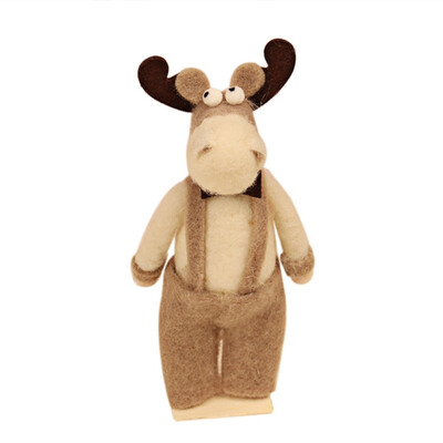 

Christmas Handmade Felt Elk Santa Claus Doll Christmas Decoration For Home with Santa Xmas Kid Toys Gift Ornament New Year Gift