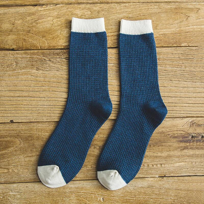 

Casual Men Autumn Winter Cotton Socks Contrast Color Business Soft Warm Hosiery Calcetines