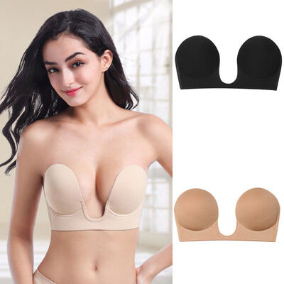 

Women Silicone Push-Up Strapless Backless Self-Adhesive Gel Stick Invisible Bra