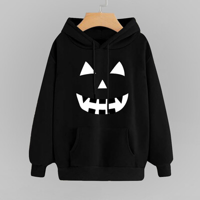 

Tailored Women Print Long Sleeve Casual Hooded Casual Pullover Top Blouse