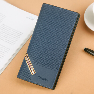 

Tailored Men Fashion Solid Color Open Multi Card Position Wallet Black