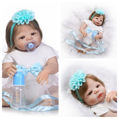 

Ktaxon 22inch Lifelike Reborn Baby Full Body Girls Doll 22" Vinyl Silicone Handmade for Christmas Gift