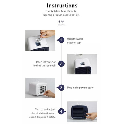

BASEUS USB Mini Portable Air Conditioner Humidifier Air Cooler Cooling Fan