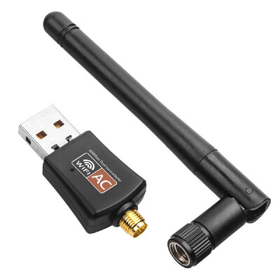 

USB WiFi Adapter 600Mbps Dual Band Wireless Network Adapter Dongle 24GHz 50GHz Ethernet 80211AC w Antenna for Laptop Desktop