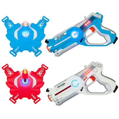 

Infrared Laser Tag Game Set of 2 white blue Infrared Laser Guns Indoor&Outdoor Activity Infrared 09mW