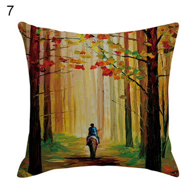 

Sunset Bridge Avenue Walk Pillow Case Linen Cushion Cover Sofa Bedroom Car Decor