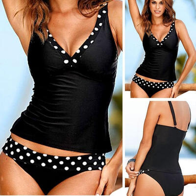 

Plus Size Women Swimwear Bandage Bikini Set Push-up Padded Bra Bathing Swimsuit