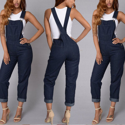 

Fashion Women Denim Jeans BIB Pants Overalls Straps Jumpsuit Rompers Trousers