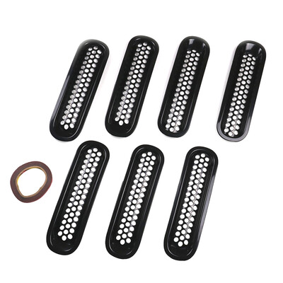 

Replacement for 07-14 Jeep Wrangler Clip-in Front Insert Mesh Cover Grille Trim Car Accessories