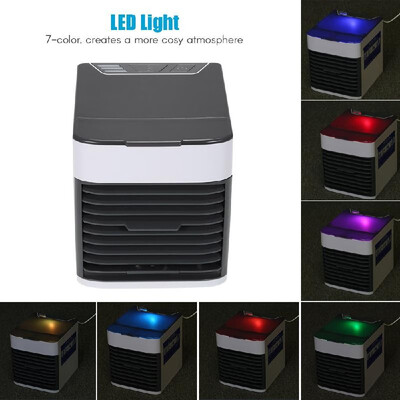 

Portable Mini Air Conditioner USB Mini Fan 6-speed Air Cooler 7 colour LED Light with Sleep mode