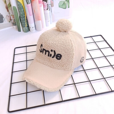 

Childrens Hat Womens autumn&winter Korean version lambswood baseball cap boy girls cap casual all-around warm hat trend