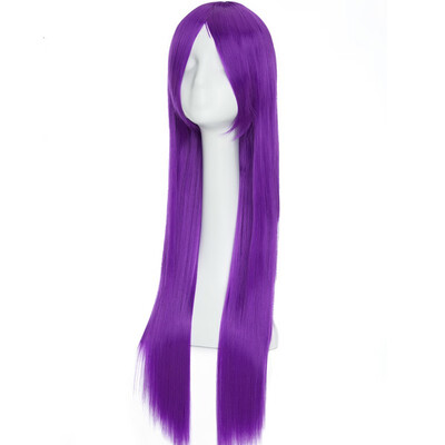 

Silvery Gray Cosplay Wig with Bangs 13 Colors Heat Resistant Synthetic Wig Long Straight Vogue Anime for Women Girls Lady Fashion
