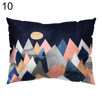 

Color Block Cross Wave Throw Pillow Case Cushion Cover Sofa Bed Car Office Decor