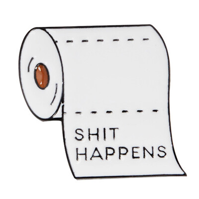 

Toilet Paper Design Dripping Brooches Bag Hat Shirt Pins Badge Women Jewelry