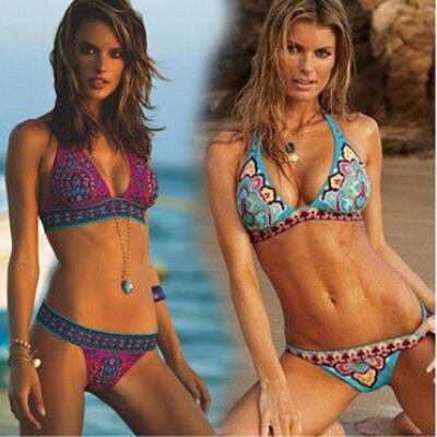 

Floral Women Bikini Set Push-up Swimsuit Bandage Swimming Costume Bathing Suit
