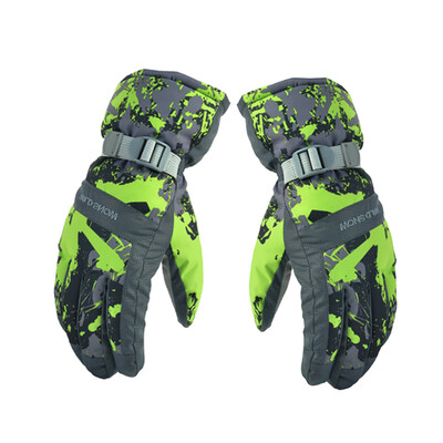 

Ski Gloves 100 Waterproof Warm Snow Gloves for Men Women&Kids Blue