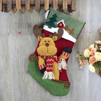 

Toponeto Christmas Santa Socks Candy Gift Bag Ornament Party Xmas Tree Hanging Decoration