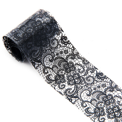 

〖Follure〗4100 CM Black Lace Starry Sky Design Nail Art Foil Stickers Transfer Decal Tips