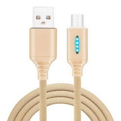 

Universal 1m USB To Micro USB 24A Auto Power-Off Charging Cable For Android Phones