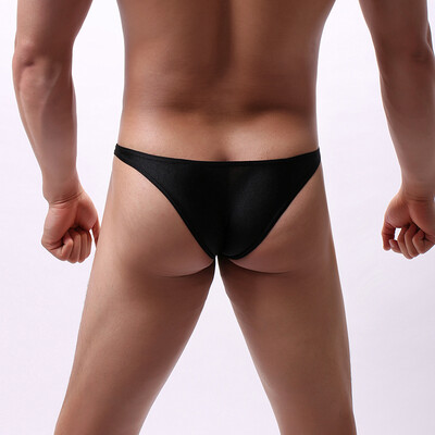 

Men Sexy Low Rise Panties Triangular Briefs Bulge Pouch Thong Bikini Underpants