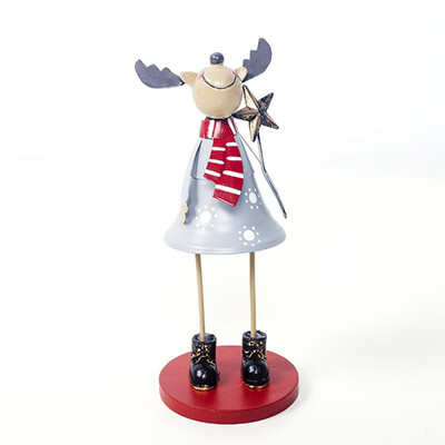 

Christmas Decoration Painted Wrought Iron Santa Claus Ornaments Creative Christmas Elk Table Pendulum