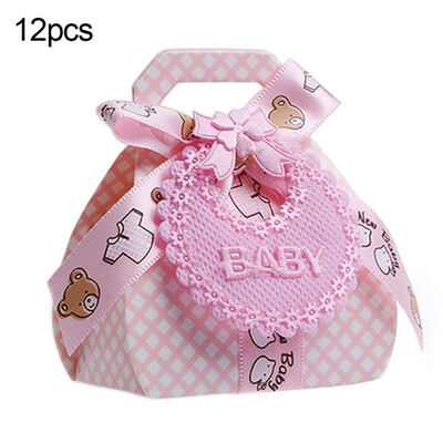 

12Pcs Candy Boxes Baby Shower Christening Party Favor Gift DIY Packaging Bag