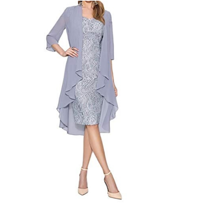 

Chiffon Lace two piece dress
