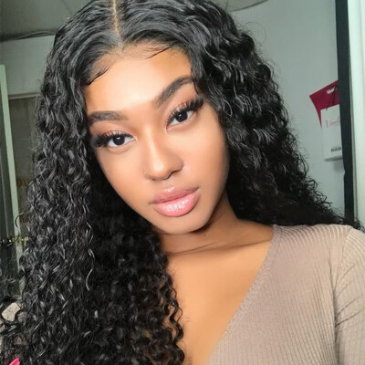 

Wet Water Wave Human Hair Glueless Lace Frontal Wig with Baby Hair For Black Women Pre Plucked Brazilian Remy Curly Hair Lace Wig