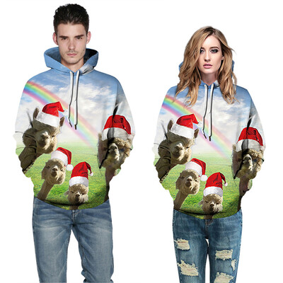 

Toponeto Women Me Christmas Fun Ugly 3D Print Long Sleeve Hoodie Coat Sport Casual Jacket