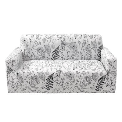 

White Garden Printed Tight Wrap Slipcovers All-Inclusive Elastic Sofa Cover