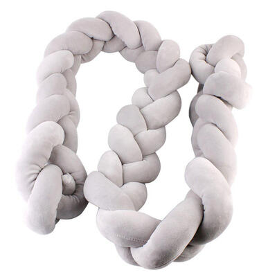 

Long Knotted Decorative Pillow Baby Bed Braid Bumper Crib Toys Sofa Cushion
