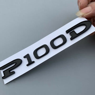 

Matte Black P100D Letter Emblem Badge Logo Sticker Universal For Tesla Model X
