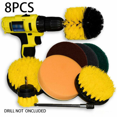 

8X Cleaning Brush Power Scrubber Stiff Scrub Brush Bit For Kitchen Car Accessory
