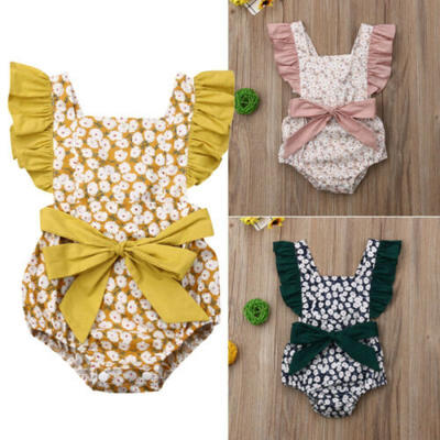 

Little Flower Infant Baby Girl Romper Bodysuit Sunsuit Summer Outfits One-Pieces