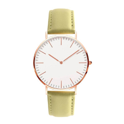 

Men Women Fashion Simple Ultra-Thin Watch Minimalist Casual Leather Band Wrist Watch