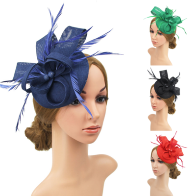 

Ladies Women Wedding Evening Party Mesh Headband Flower Hat Fascinator Caps