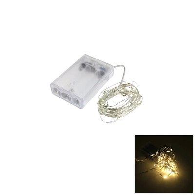 

5M 50 LEDS Silver Wire String Lights Christmas Holiday Wedding Party Decoration