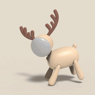 

Cartoon Lovely Elk Reindeer Silicone USB Rechargeable Reading Table Lamp Night Light For Bedroom