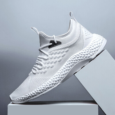 

New mens shoes summer stretch fly weaving casual fish scales tide shoes Korean version of mens cushioning light wild youth