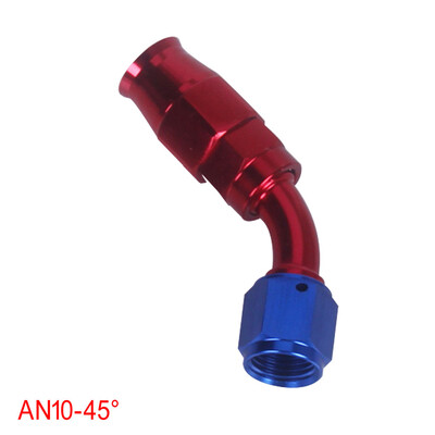 

Tailored A -10 45 degree Stealth Blue & Red Teflon Hose Fitting Oil Fuel Line Adapter