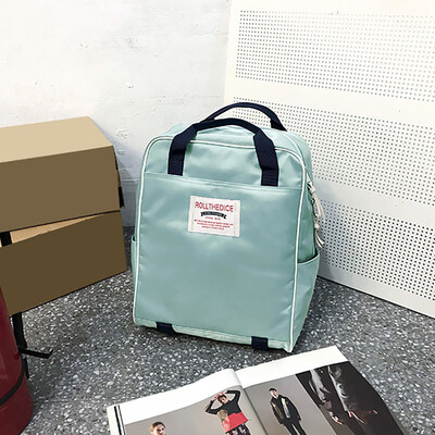 

Tailored Fashion Women Nylon Zipper Capacity Student Backpack Travel Couple Bag