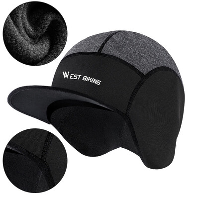 

WEST BIKING Unisex Cycling Cap Fleece Helmet Hat Comfy Sun Windproof Warm Ear