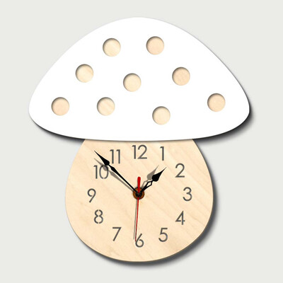 

〖Follure〗Nordic Style Hedgehog Wall Clock Silent Wooden Clock for Home Living Room
