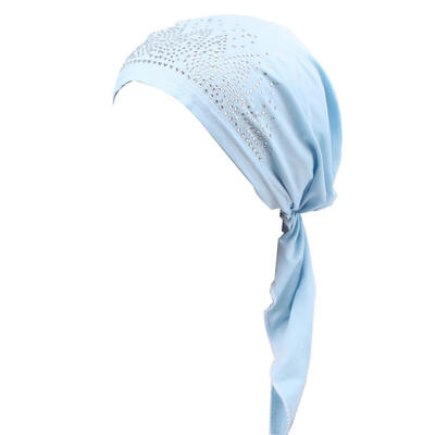 

Fashion Lady Rhinestone Muslim Turban Hat Chemo Cap Hair Loss Hijab Cap Cover