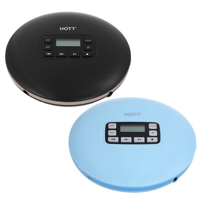 

HOTT CD611 CD Player Shockproof Anti Scratch Disc Type CDCD-RCD-RW Playable Format CD-DAMP3WMA White Blue Plug