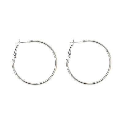 

2019 New Arrival Big Circles Hoop Earrings For Women Fashion Silver color Jewelry Trendy Statement Earrings