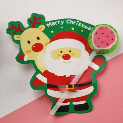 

50Pcs Christmas Paper Candy Chocolate Lollipop Sticks Cake Pops Xmas Decor Party
