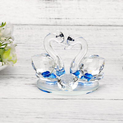 Siaonvr Crystal Swan Wedding Decor Paperweight Figurine Gift Crafts Home Decor