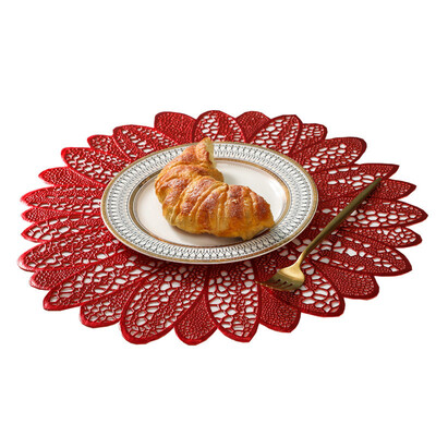 

1 Hollow Insulation Pad Hotel Restaurant Coffee Cup Mat Holiday Decoration Mat