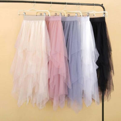 

Irregular Tulle Skirt Women Summer Dress Dress Up Party Petticoat Ball Gown